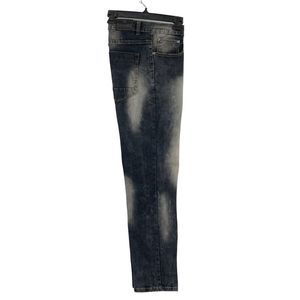 Bleecker & Mercer Mens Acid Wash Jeans 38 x 32 Street Wear Sretch 2481 Dark Wash
